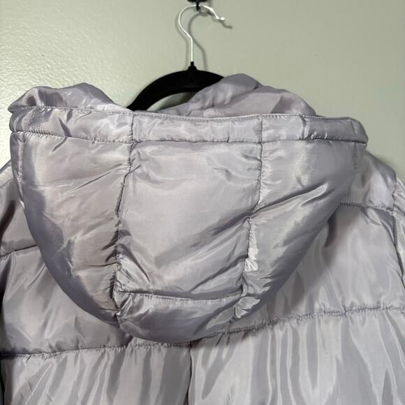 Ellos Silver Quilted Puffer Jacket Winter Coat - Size 18/20 - Women's Plus Size - Picture 7 of 9